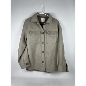 Anthropologie Avec Les Filles Shacket Tan Size Medium *FLAWS*